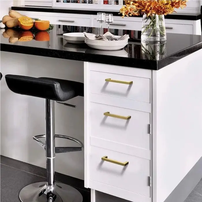 DKS Poignées de meubles en acier inoxydable DALLAS - Or