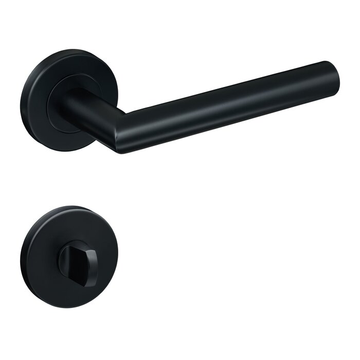 DKS Poignées de porte noires « Modèle One » - angle droit 90°