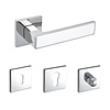 DKS Door handles 'Nickel' -Gloss chrome/white