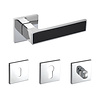 DKS Door handles 'Nickel' -Gloss chrome/black