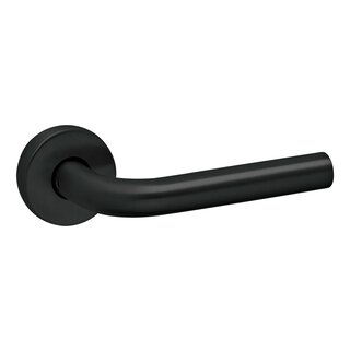 Artitec Poignées de porte LIDO noires sur rosaces rondes