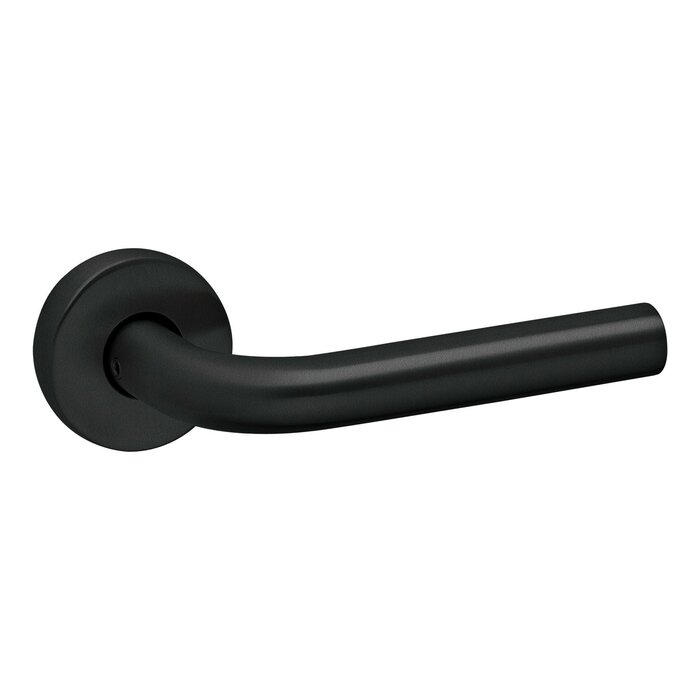 Artitec Black door handles 'LIDO' on round plastic rosettes
