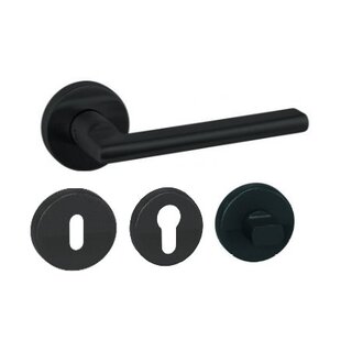 Artitec Black door handles VIGO on round rosettes