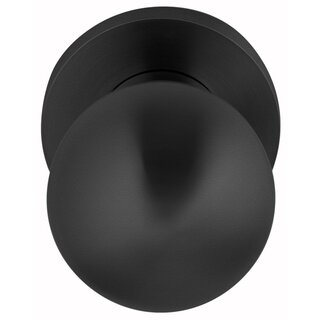 Artitec Bouton boule noir Ø 50mm fixé sur rosace - Droit