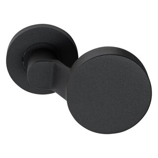 Artitec Bouton de porte fixe plat noir Ø 50 mm - Incliné