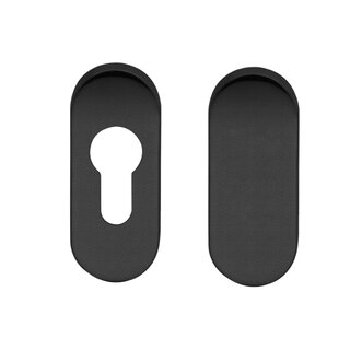 Artitec Black oval rosettes for Artitec profile door fittings