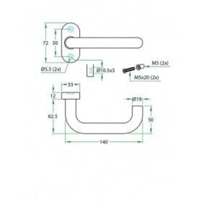 Artitec Hole part on oval rosette - CLASS 4 - Black with fine structure