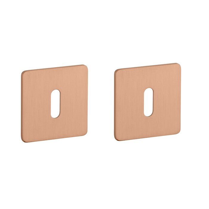 STERK Square key plates KVADRAT 1710 ultra thin 3 mm - Copper PVD