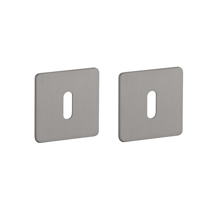 STERK Quadratische Schlüsselplatten KVADRAT 1710 ultradünn 3 mm – Basaltgraues PVD