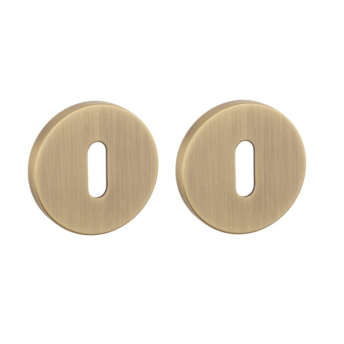 Aprile Paar ronde APRILE sleutelplaatjes Ø 52x7mm - Antiek messing