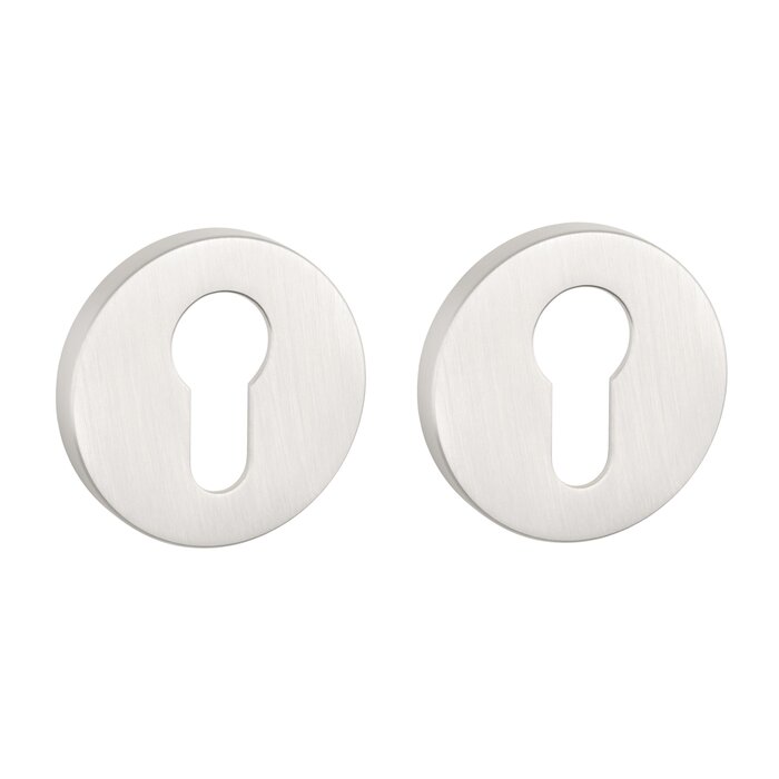 Aprile Paire de plaques cylindre APRILE rondes Ø 52x7mm - Argent Perle