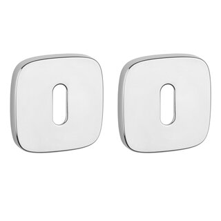 Aprile Porte-clés APRILE carré arrondi - Chrome poli
