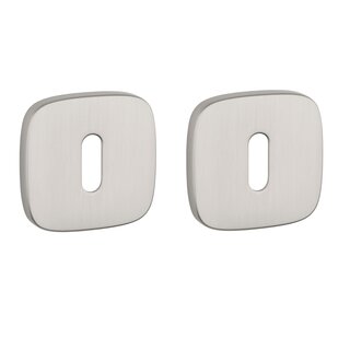 Aprile Plaques à clés APRILE carrées arrondies - nickel mat