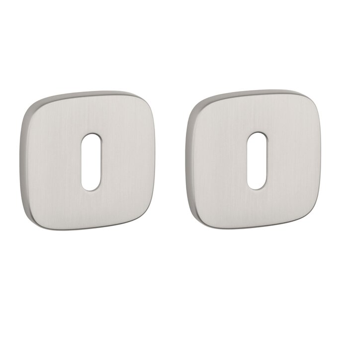 Aprile Plaques à clés carrées APRILE coins arrondis - nickel mat