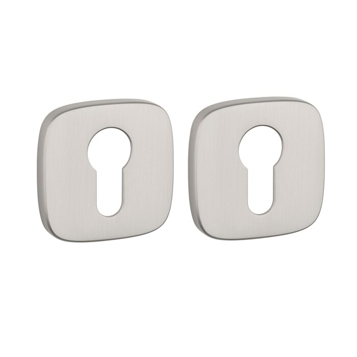 Aprile APRILE Zylinderplatten quadratisch mit abgerundeten Ecken – Nickel matt