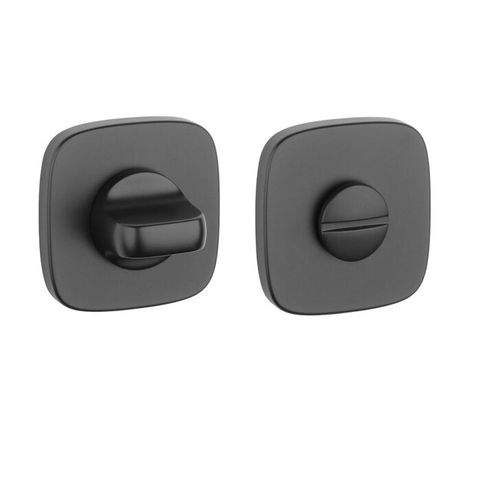 Aprile Matt black APRILE toilet set square with rounded corners