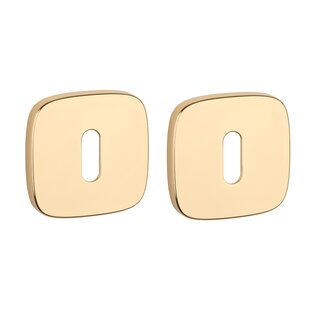 Aprile APRILE Schlüsselplatten quadratisch abgerundet - Gold poliert