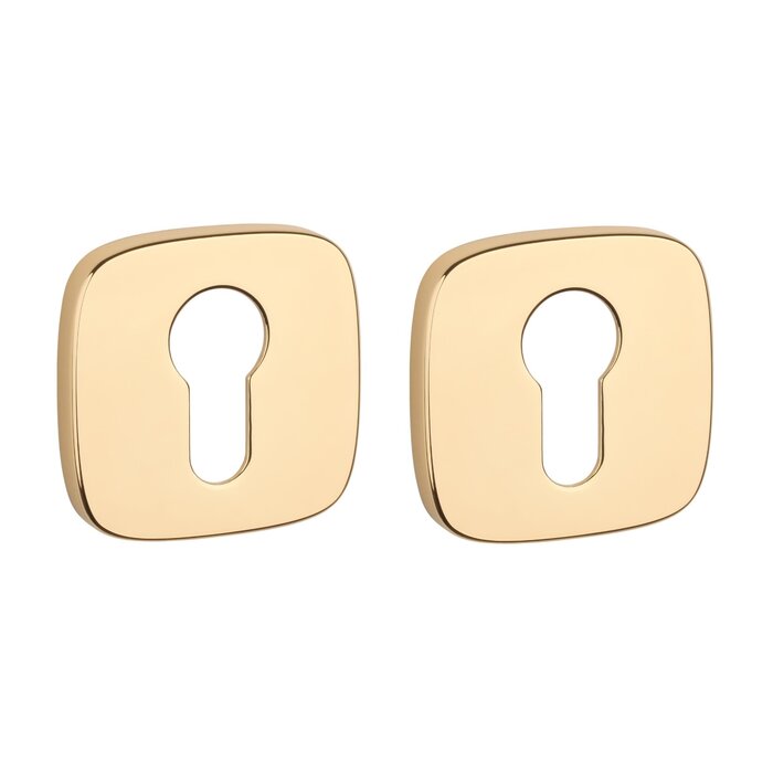 Aprile APRILE cylinder plates square with rounded corners - Gold polished