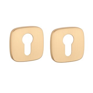 Aprile APRILE cylinder plates square rounded - matt Gold