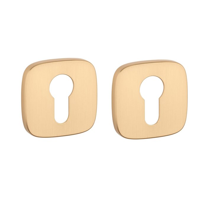 Aprile APRILE cylinder plates square with rounded corners - matt Gold