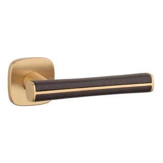 Aprile APRILE door handles DAVIDIA - matt gold/brown leather