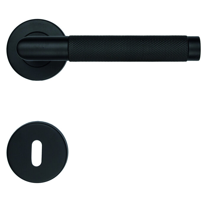 HDD Poignées de porte rondes noires HASHTAG