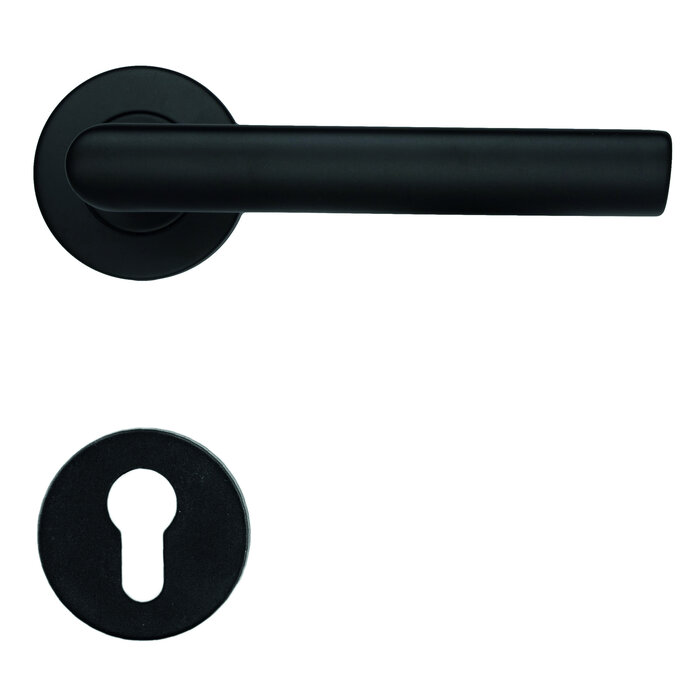 HDD Poignées de porte ovales noires ELLIPS