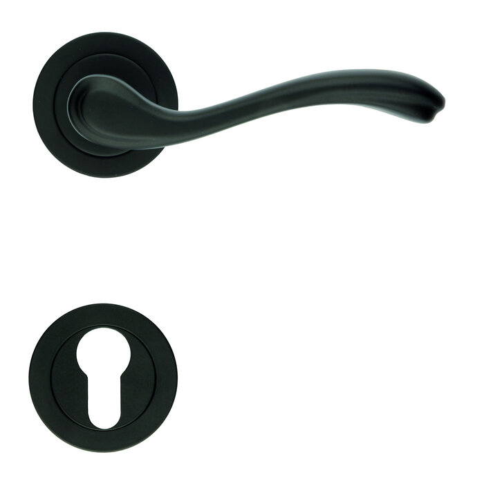 HDD Black curved door handles ERICA