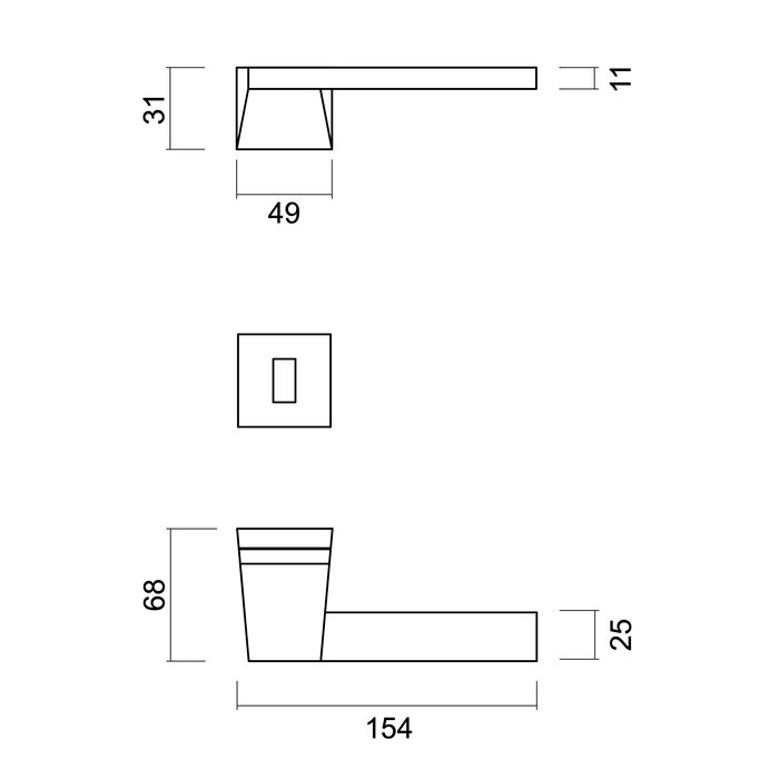 HDD Seliz stainless steel door handles