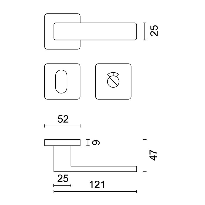 HDD Massive Edelstahl-Türgriffe 'Rondi'