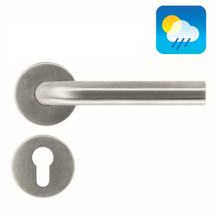 HDD RVS deurklinken "flat" L -Shape