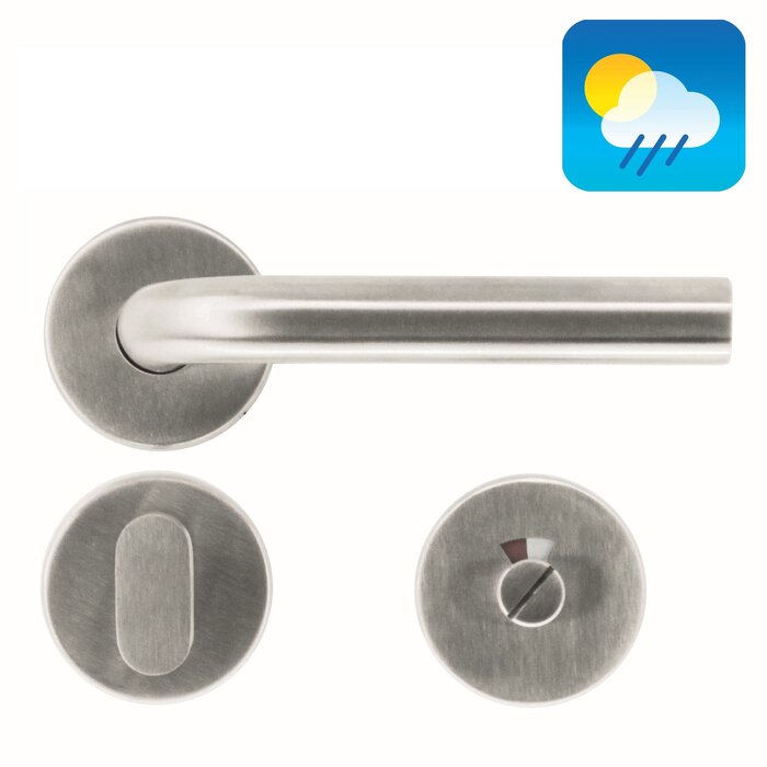 HDD Stainless steel door handles "flat" L-shape