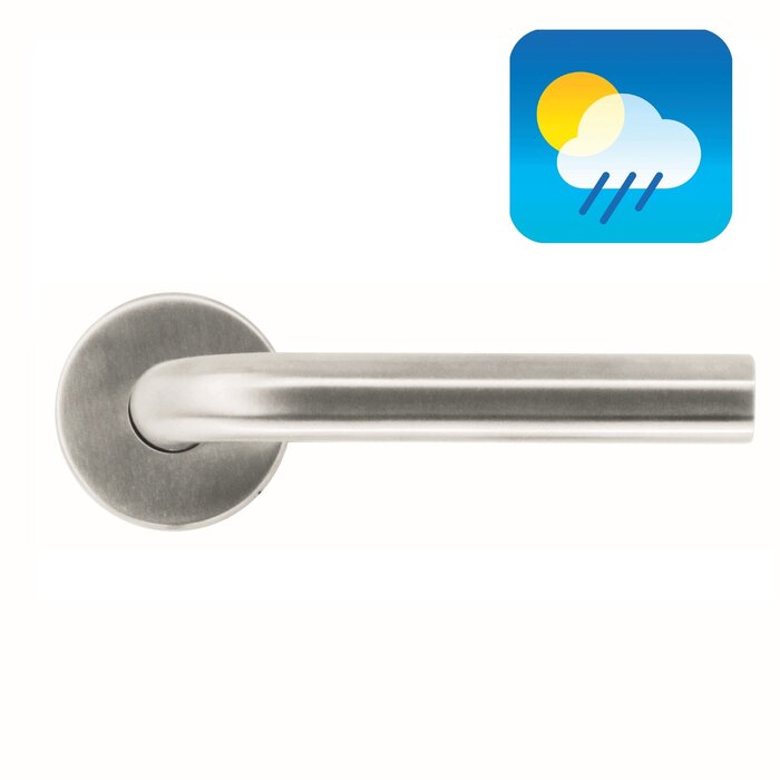 HDD Stainless steel door handles "flat" L-shape