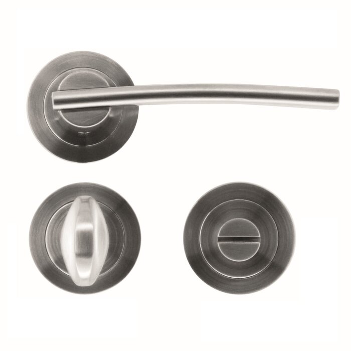 HDD Solid stainless steel look door handles Mirca