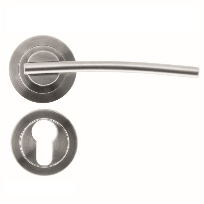 HDD Solid stainless steel look door handles Mirca