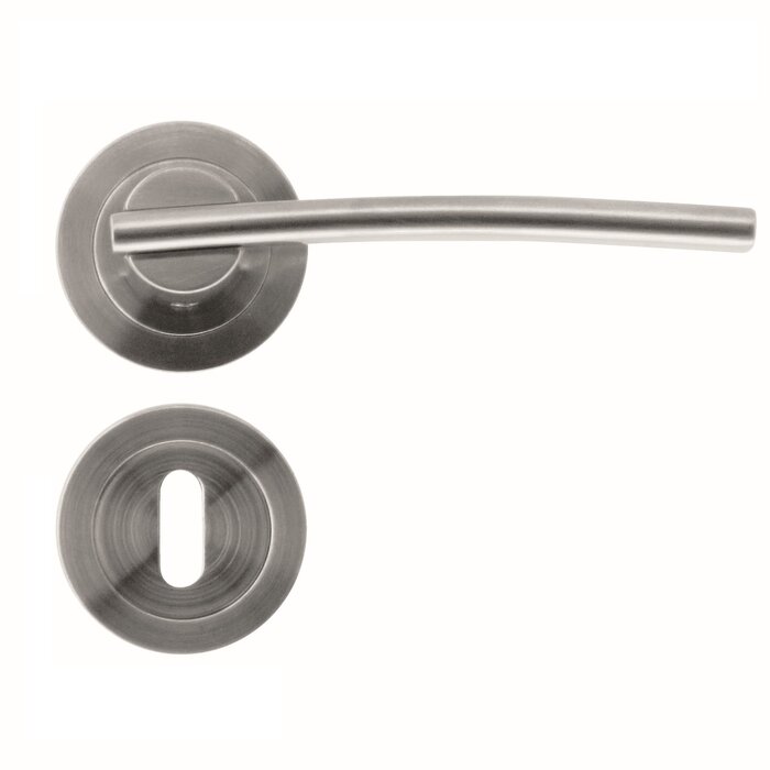 HDD Solid stainless steel look door handles Mirca