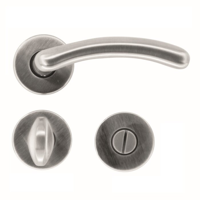 HDD Solid stainless steel look door handles Angel