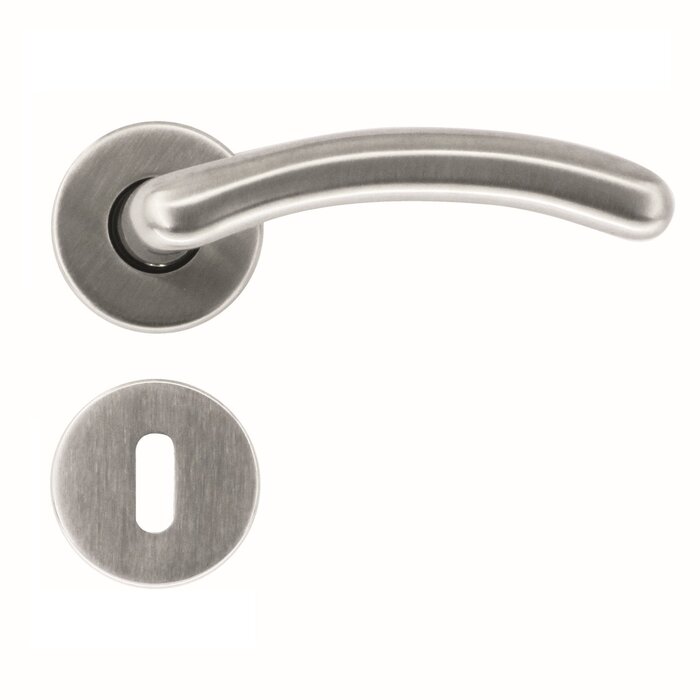 HDD Solid stainless steel look door handles Angel
