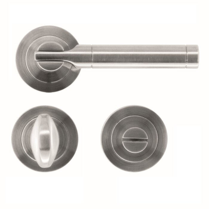 HDD Solid stainless steel look door handles "Vito"