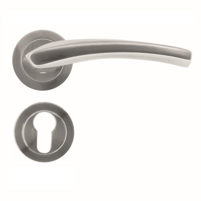 HDD Solid Dune door handles in stainless steel look