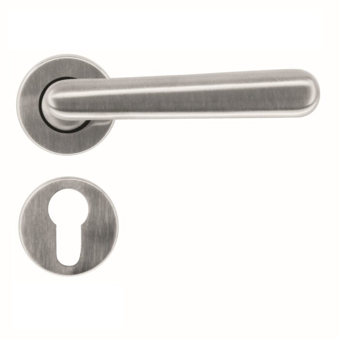 HDD Solid stainless steel look door handles "Vera"