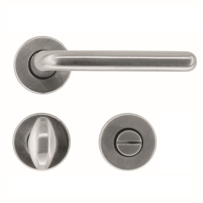HDD Solid stainless steel look door handles "Magda"