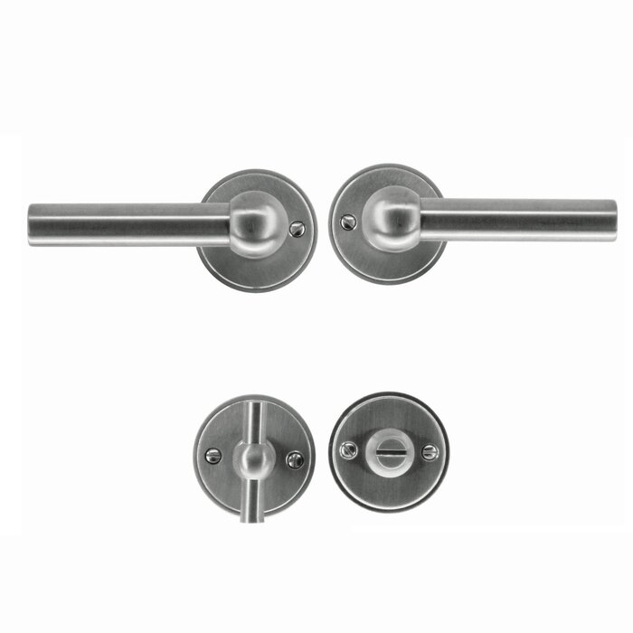 HDD Solid stainless steel look door handles Petana L+L