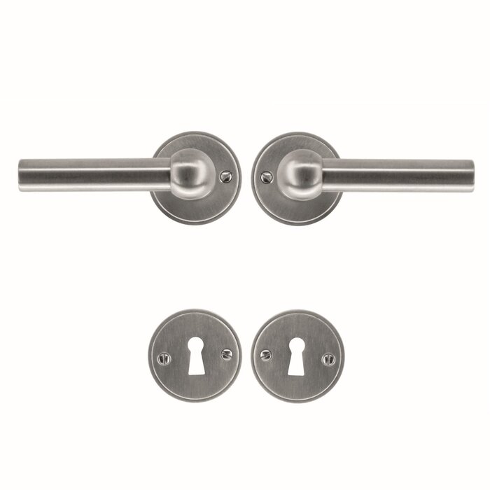 HDD Solid stainless steel look door handles Petana L+L