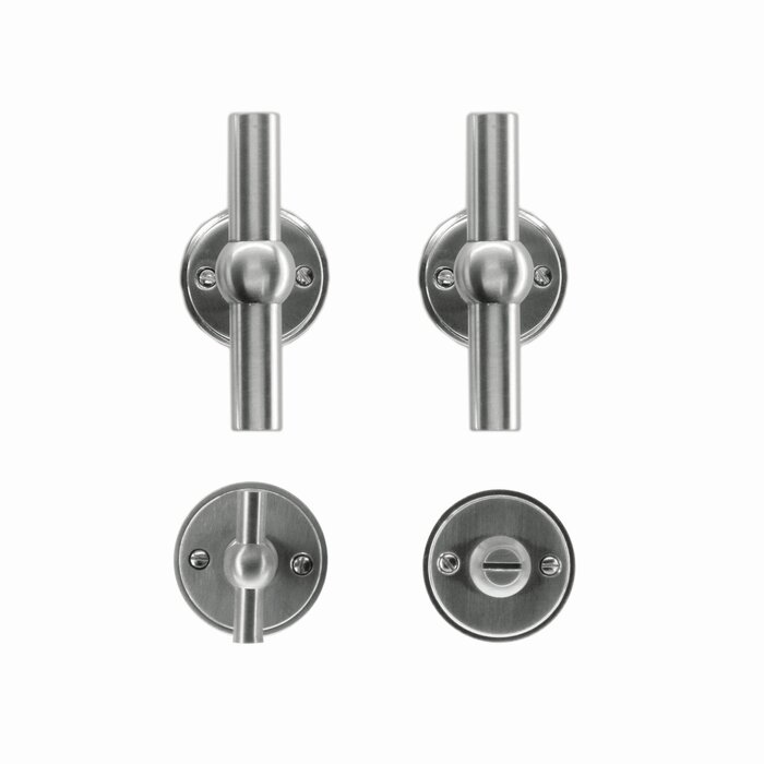 HDD Solid stainless steel look door handles Petana T+T