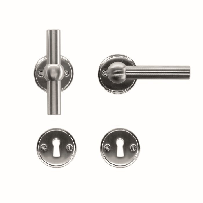 HDD Solid stainless steel look door handles Petana T+L