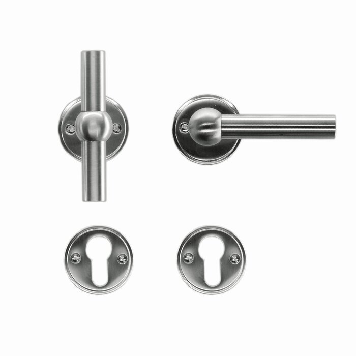 HDD Solid stainless steel look door handles Petana T+L