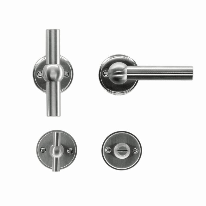 HDD Solid stainless steel look door handles Petana T+L