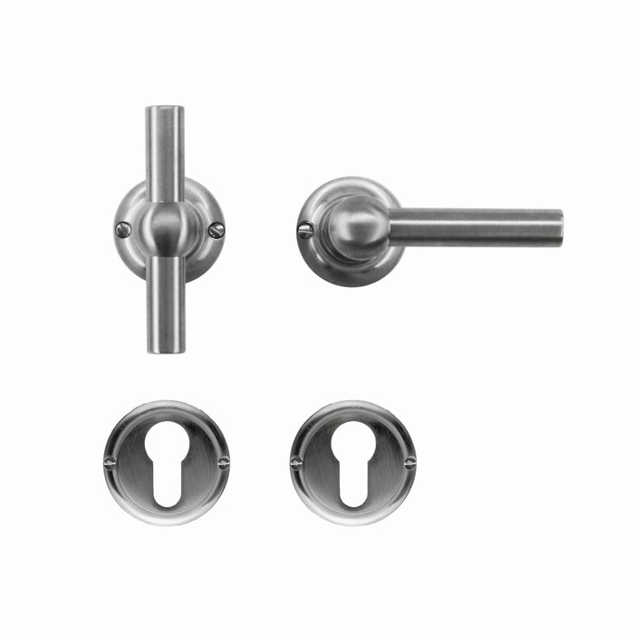 HDD Solid stainless steel look door handles Petra T+L