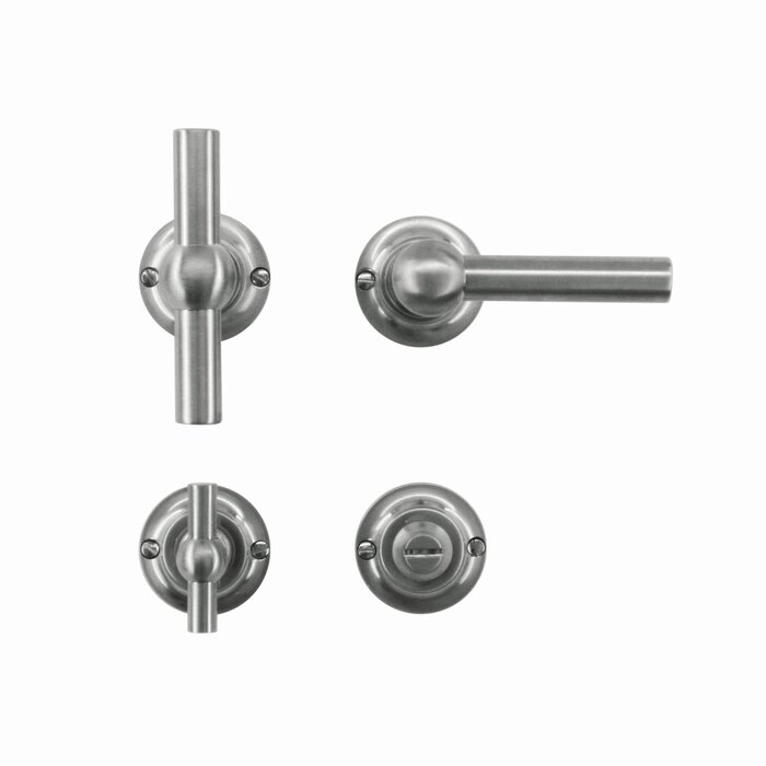 HDD Solid stainless steel look door handles Petra T+L